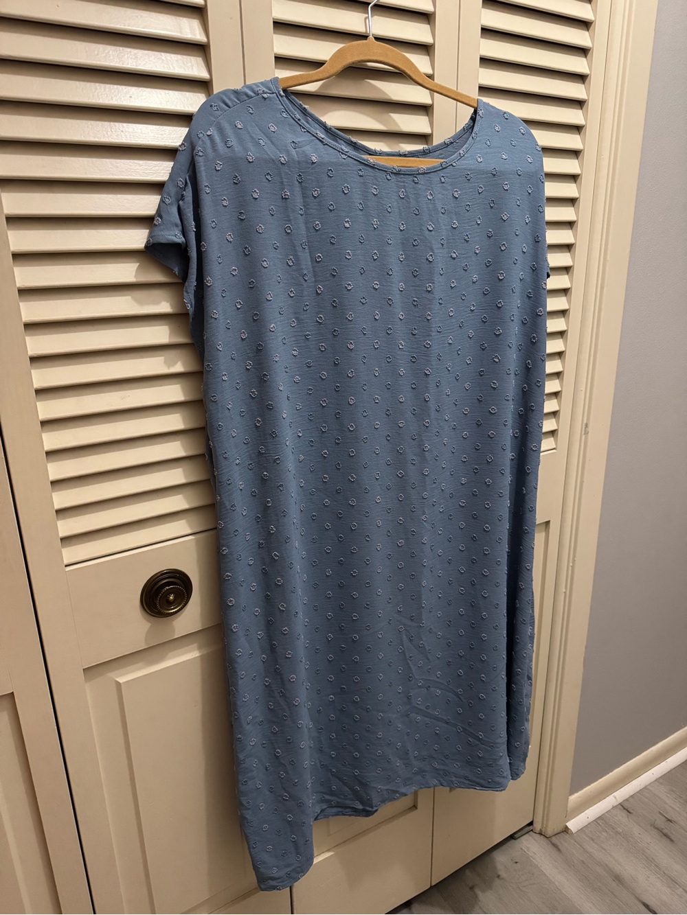 Relaxed Midi Dress in Dusty Blue